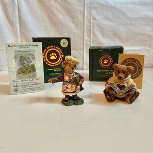 Boyds Bears Bundle includes Bernice as Mrs Noah and Wilson with Love Sonnets